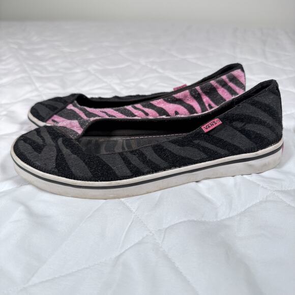 Vans Caliente Shoes Womens Size 5 Zebra Animal Print Ballet Flats Rare - Picture 2 of 11